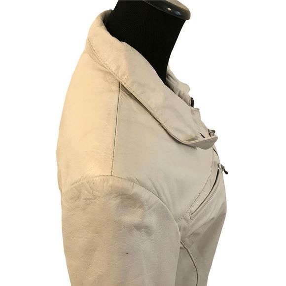 𝅺vintage GUESS 80’s Leather Jacket Rare Find - Picture 6 of 10